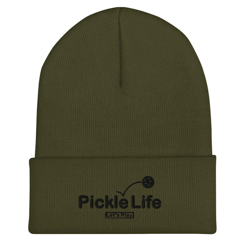 Pickle Life - Let's Play Embroidered Cuffed Beanie