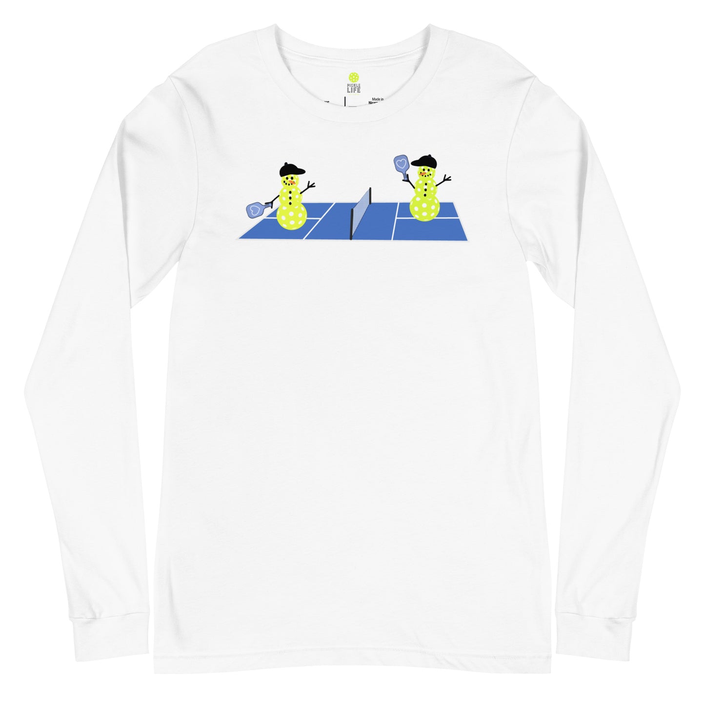 Pickle Life Snowmen Play'n Pickleball Long Sleeve T-Shirt