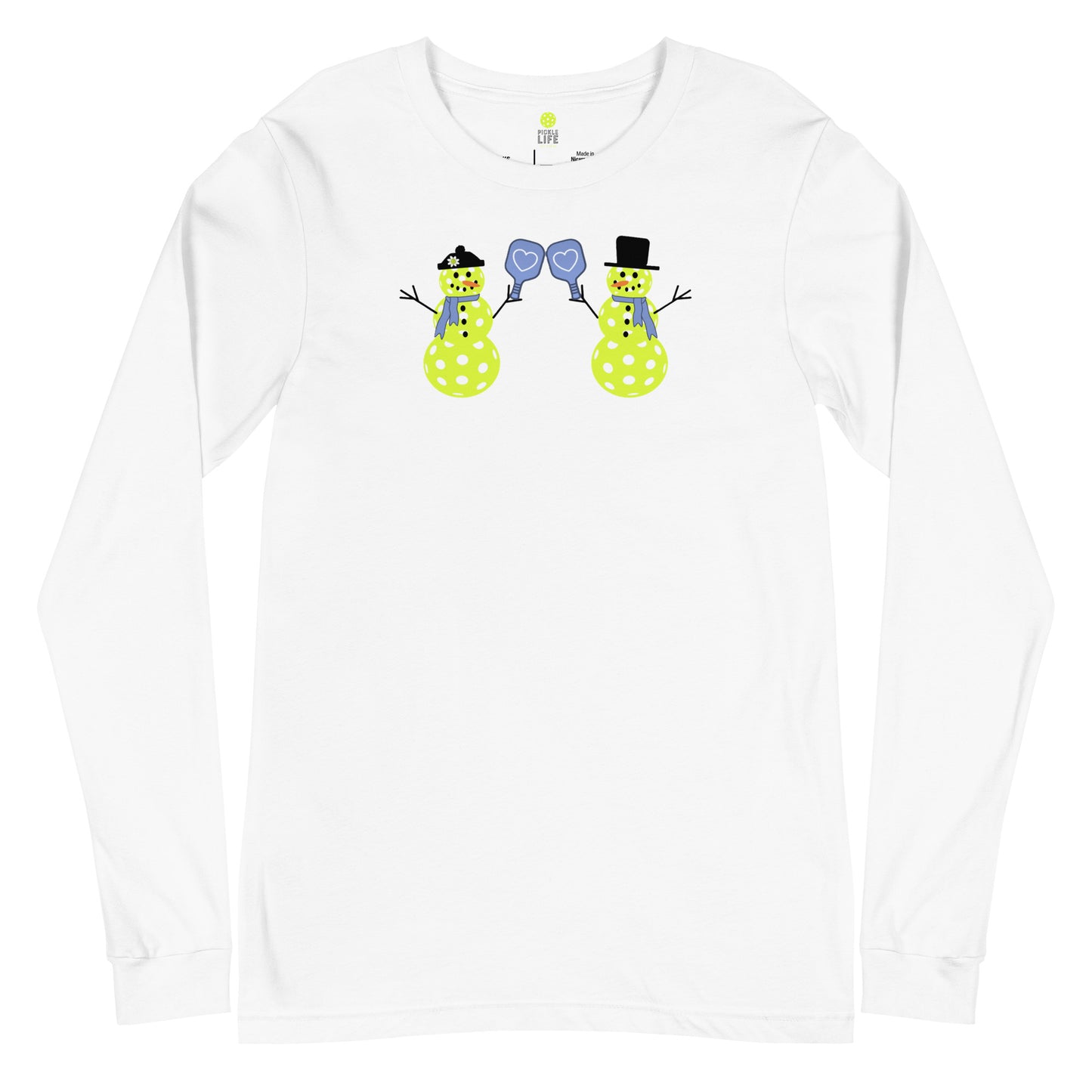 Pickle Life Snowman & Snow Woman Long Sleeve T-Shirt