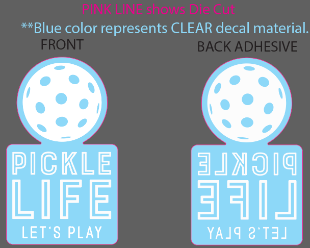 Pickle Life Clear Vehicle Decal