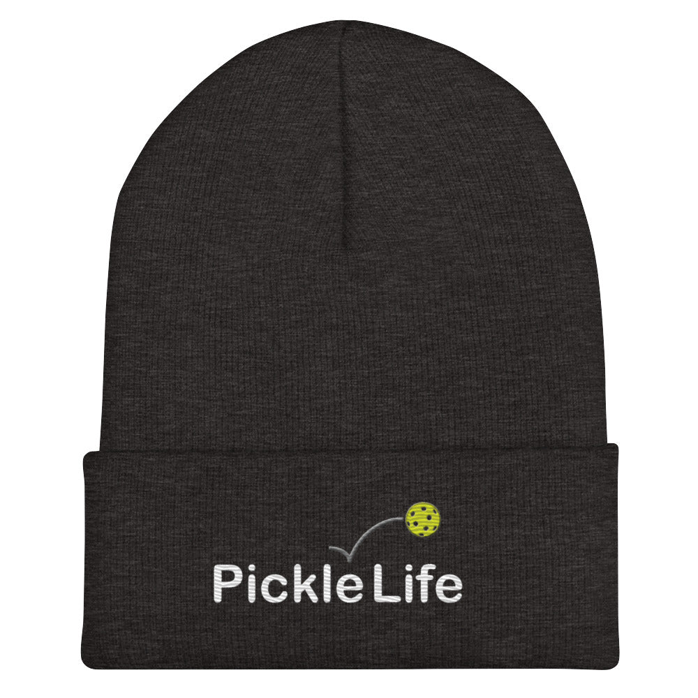 Embroidered Pickle Life Cuffed Beanie