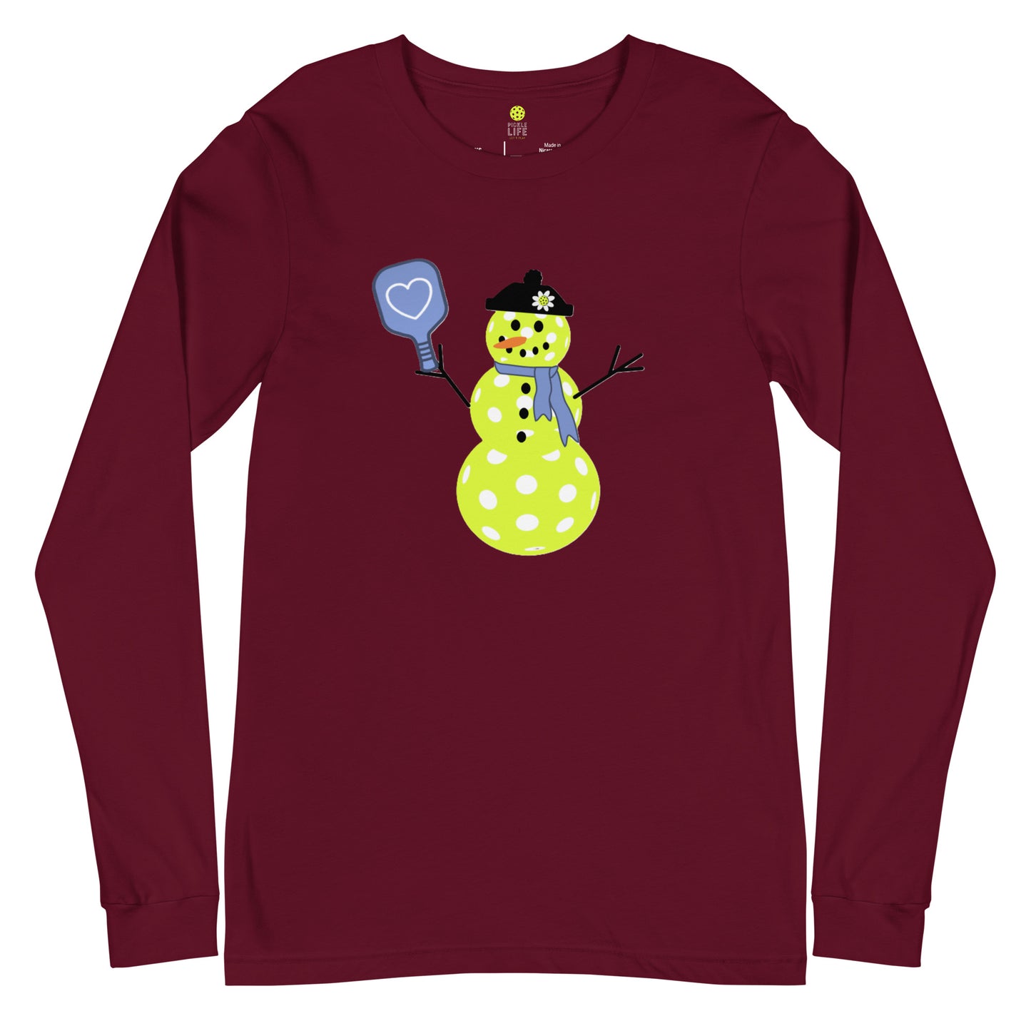 Pickle Life Snow Woman Long Sleeve T-Shirt