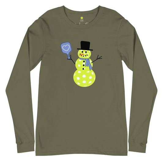 Pickle Life Snowman Long Sleeve T-Shirt