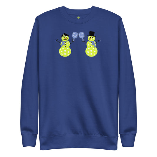 Pickle Life Snowman & Snow woman Premium Sweatshirt